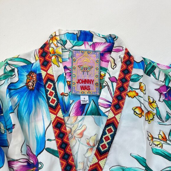 NWOT Johnny Was Floral Long Sleeves Embroidered Button-Down Shirt Dress Size S - Picture 10 of 16